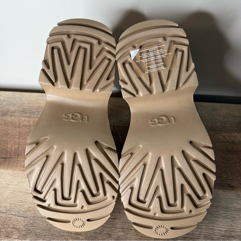 UGG New Authentic Classic Ultra Mini New Heights Chestnut Tan Platform Size 8 - Picture 7 of 13